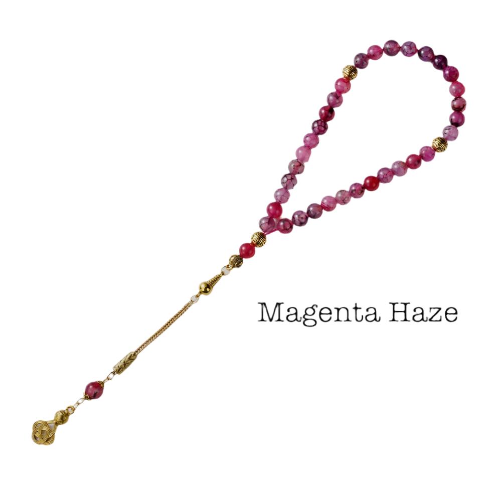 Agate 33 Tasbhi-Altın