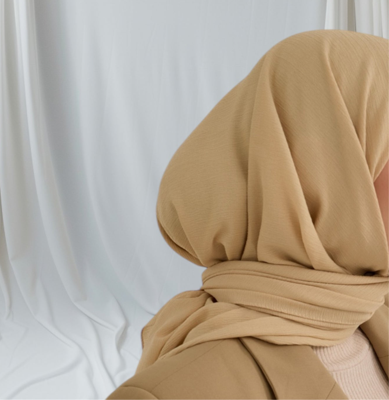 Soft Crinkle Square Hijab