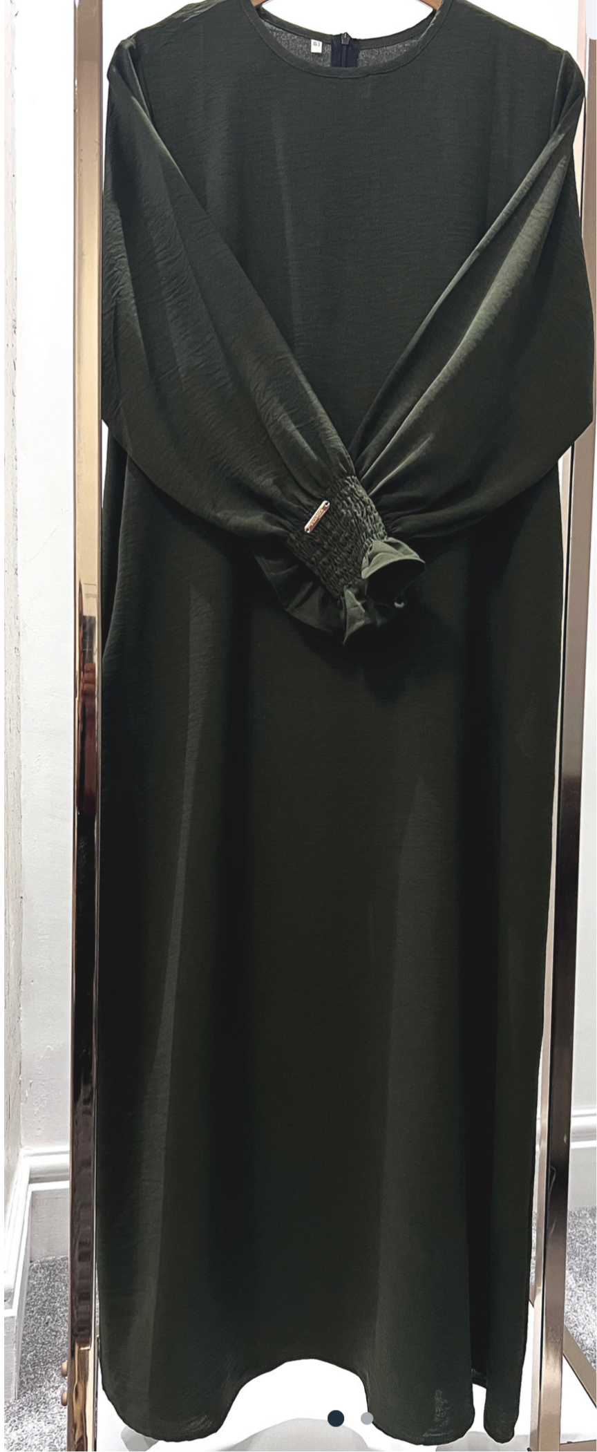 Abaya ve Khimar Set - Ordu Yeşili Abaya ve Koyu gölge Khimar