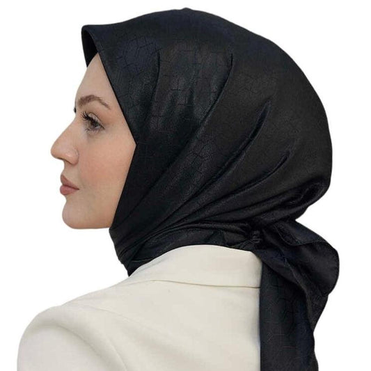 Chic silky jaqcuard square hijab