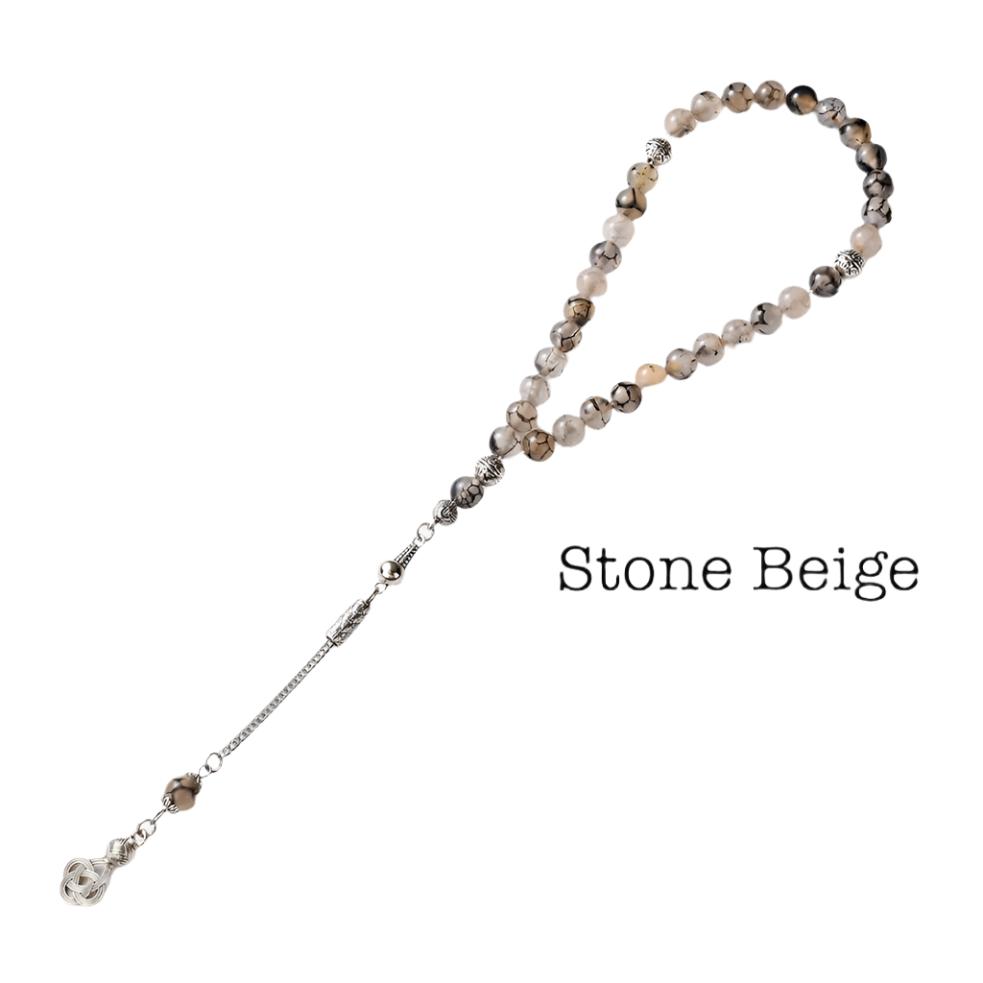 Agate 33 Tesbih-Gümüş