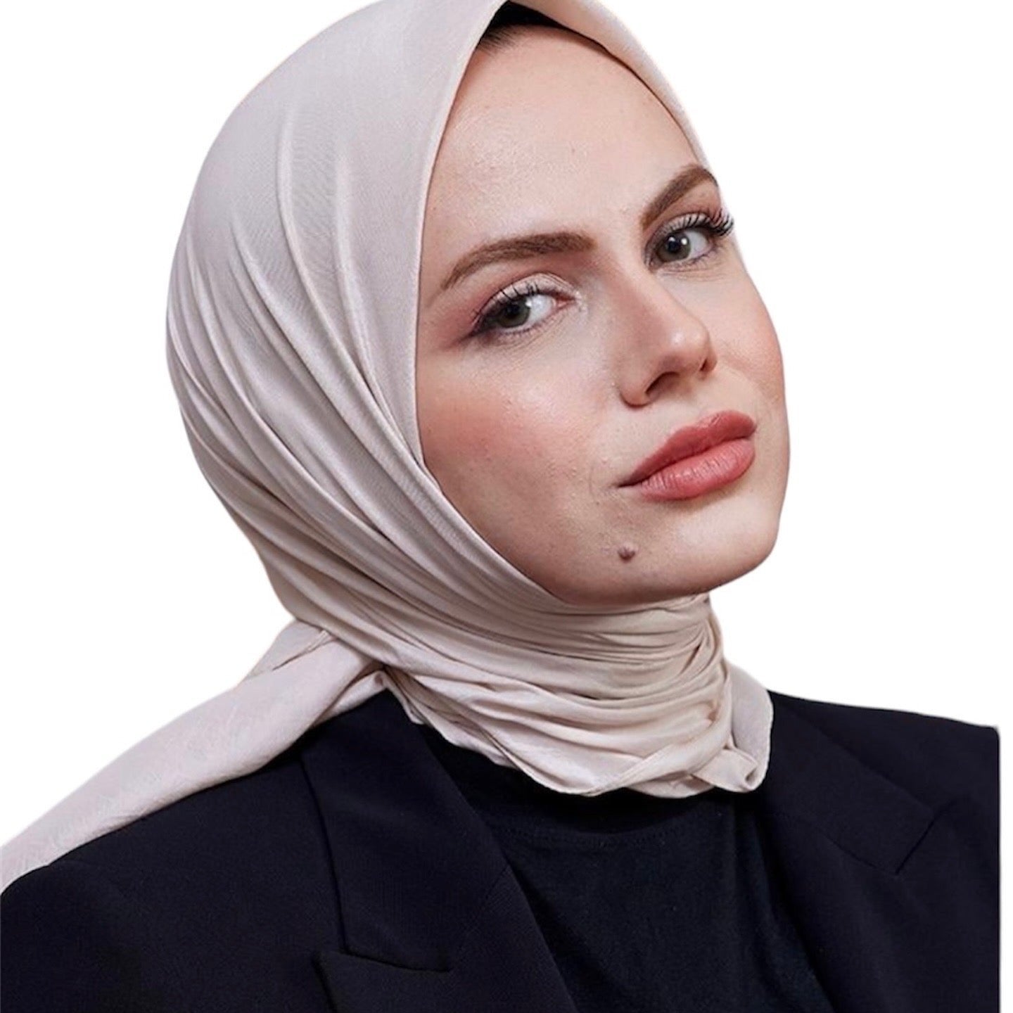 Fersha vual parlak kare tesettür başörtüleri