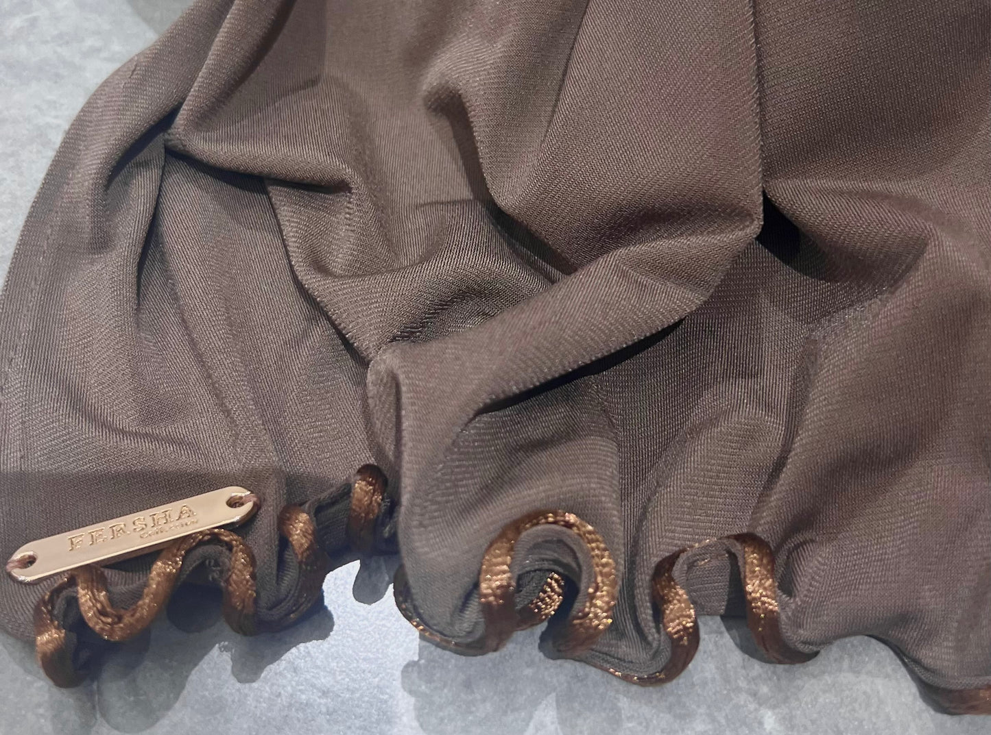 Luxury Liquid Lycra Long Hijab -Frill