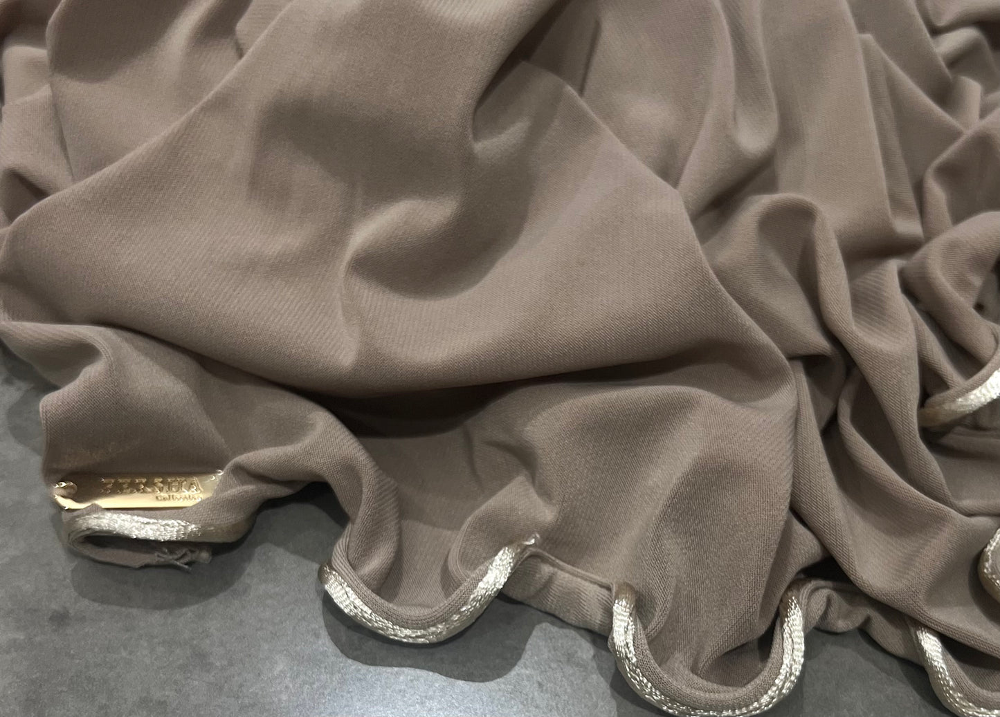 Luxury Liquid Lycra Long Hijab -Frill