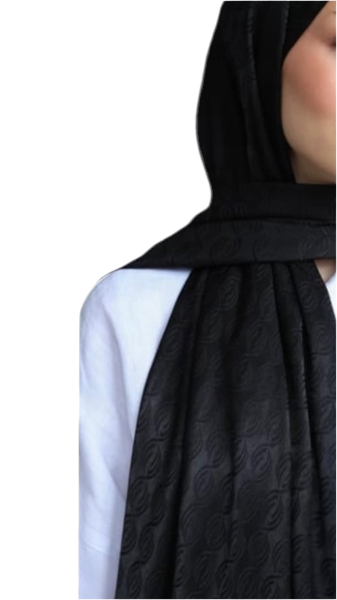 Black Oval Essence Jacquard Hijab