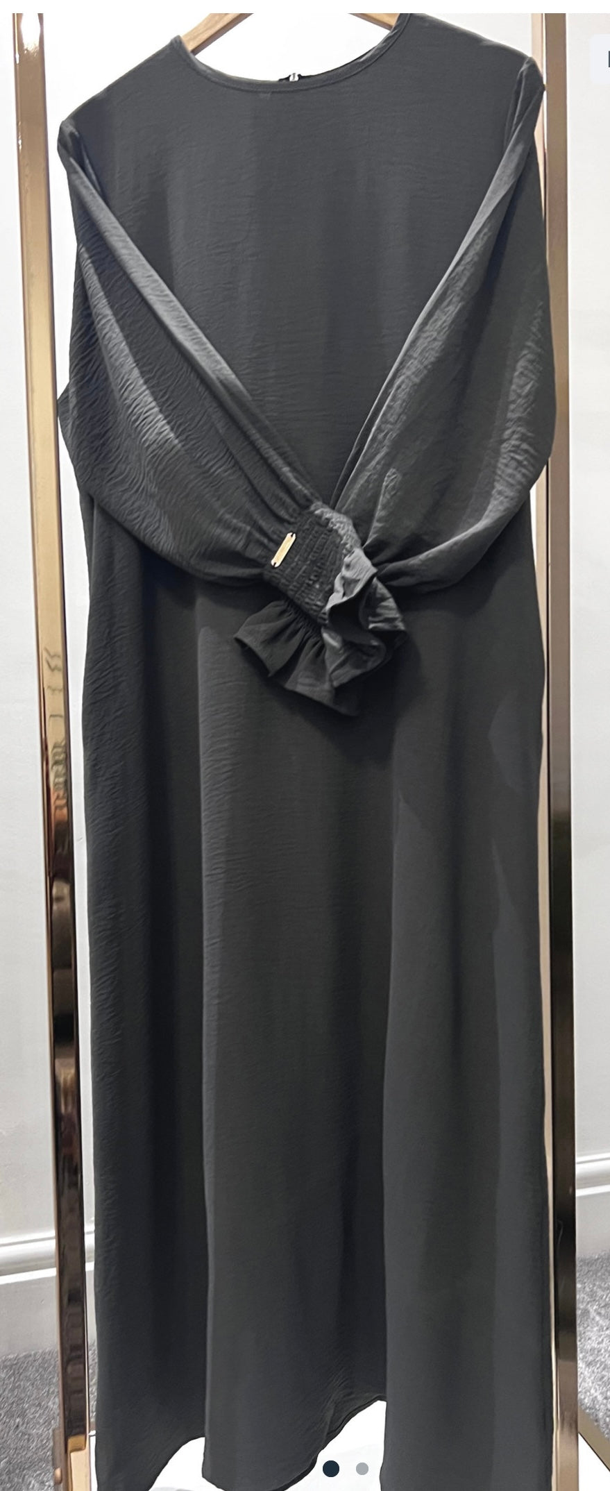 Abaya ve Khimar Set - Barut Grisi Abaya ve daha açık renk Khimar