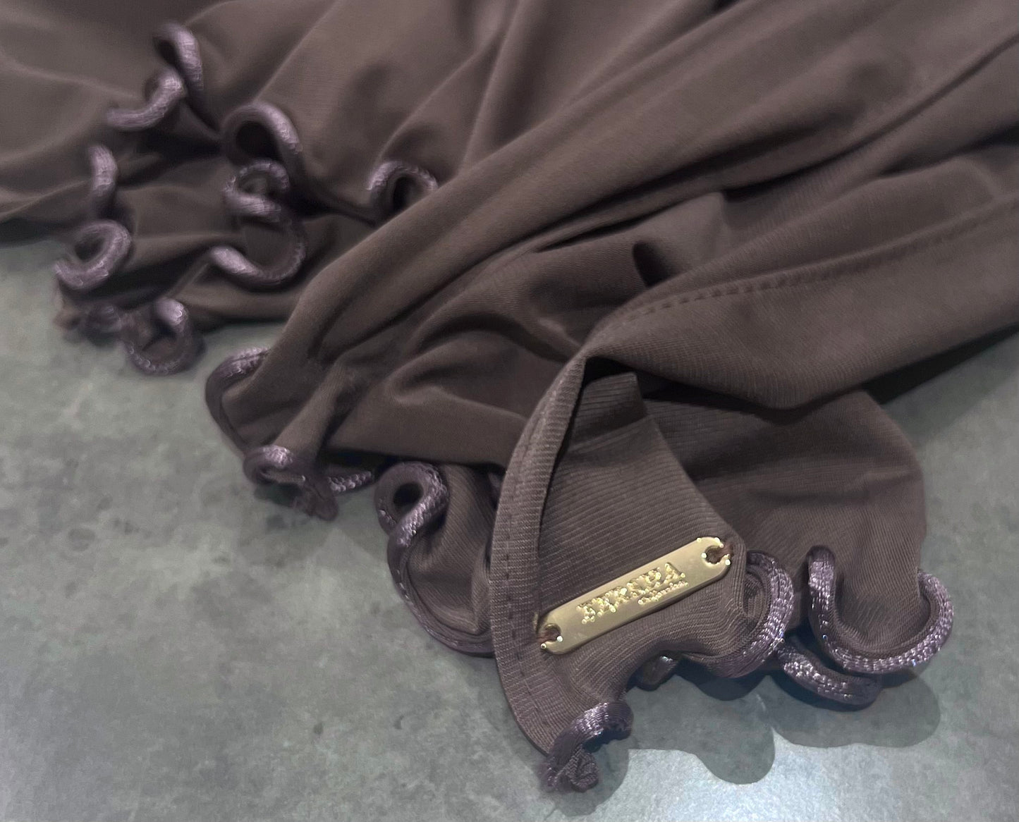 Luxury Liquid Lycra Long Hijab -Frill