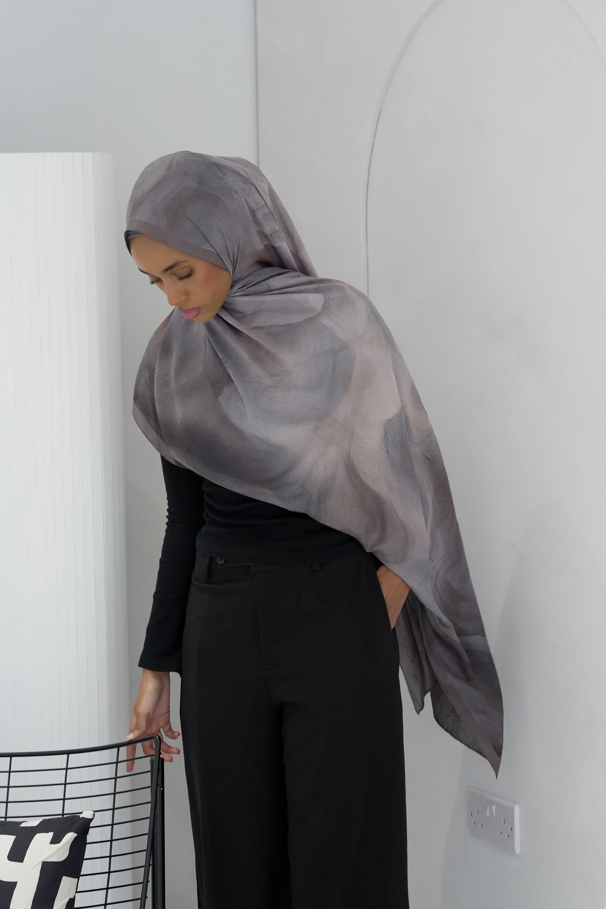 Marble Sahara Crushed Hijab Sky
