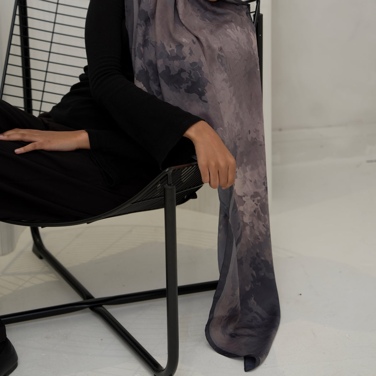 Shadow Moss Crushed Hijab Cloud
