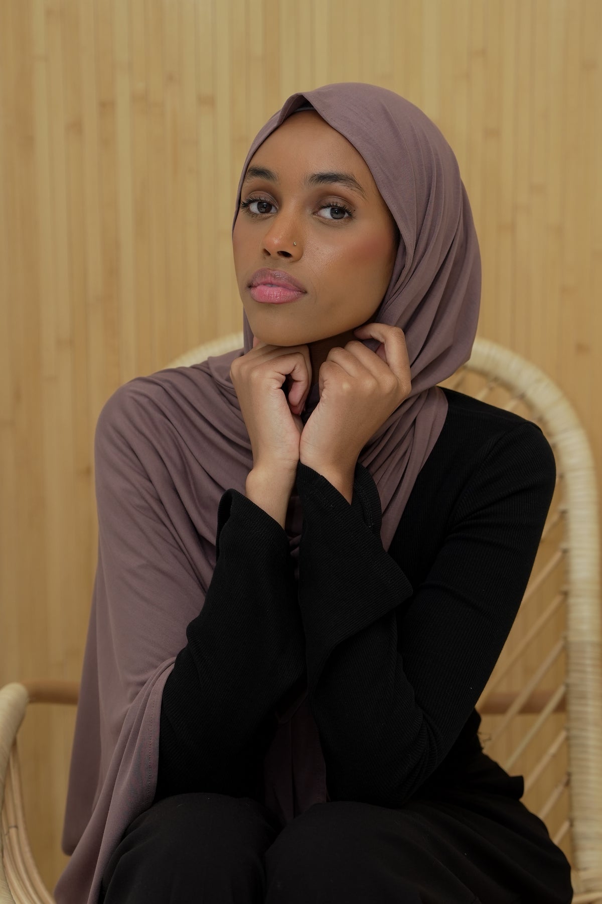 Bamboo Jersey Hijab Mauve