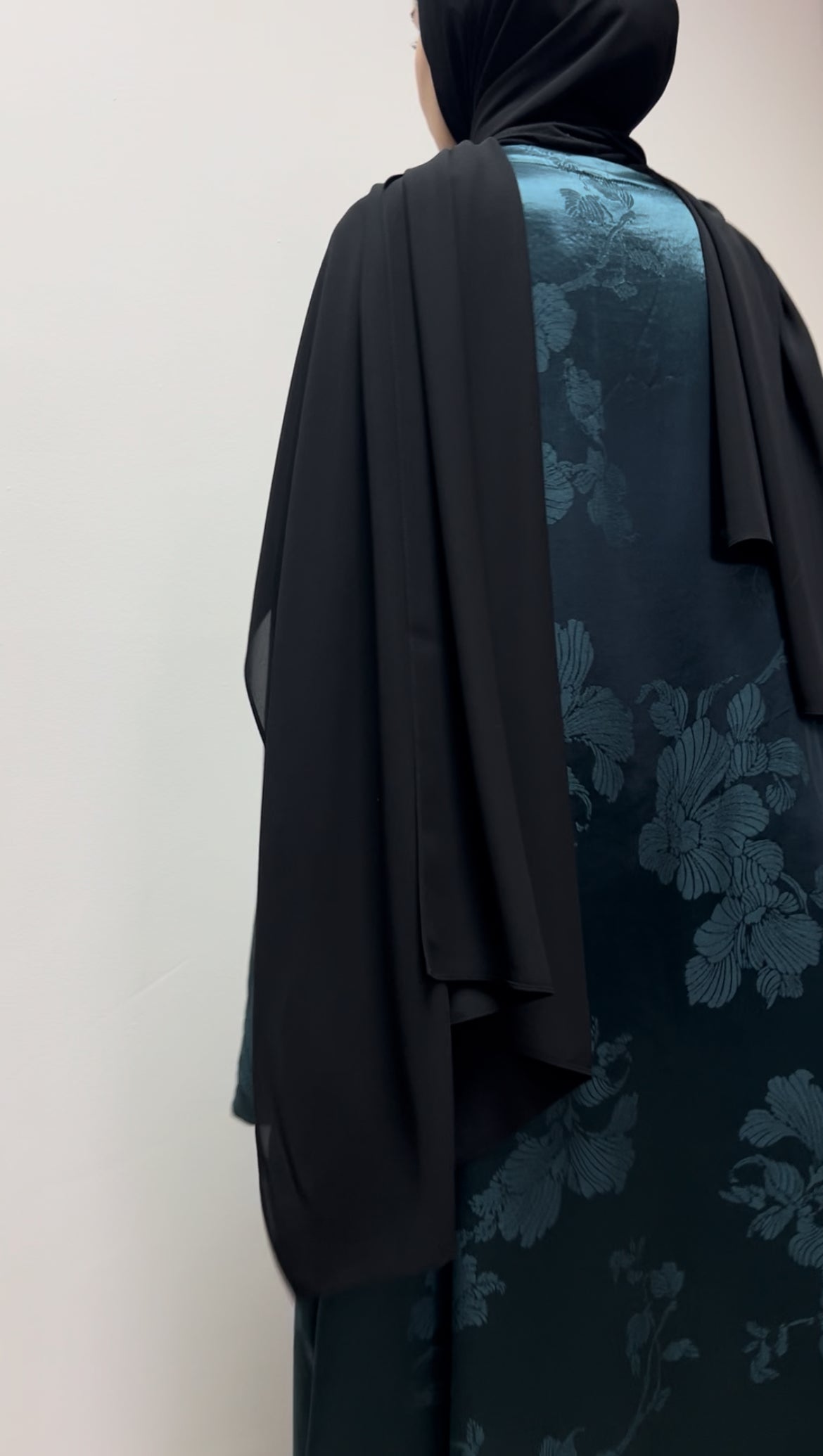 Rahma Jade Butterfly Abaya with Inner Belt