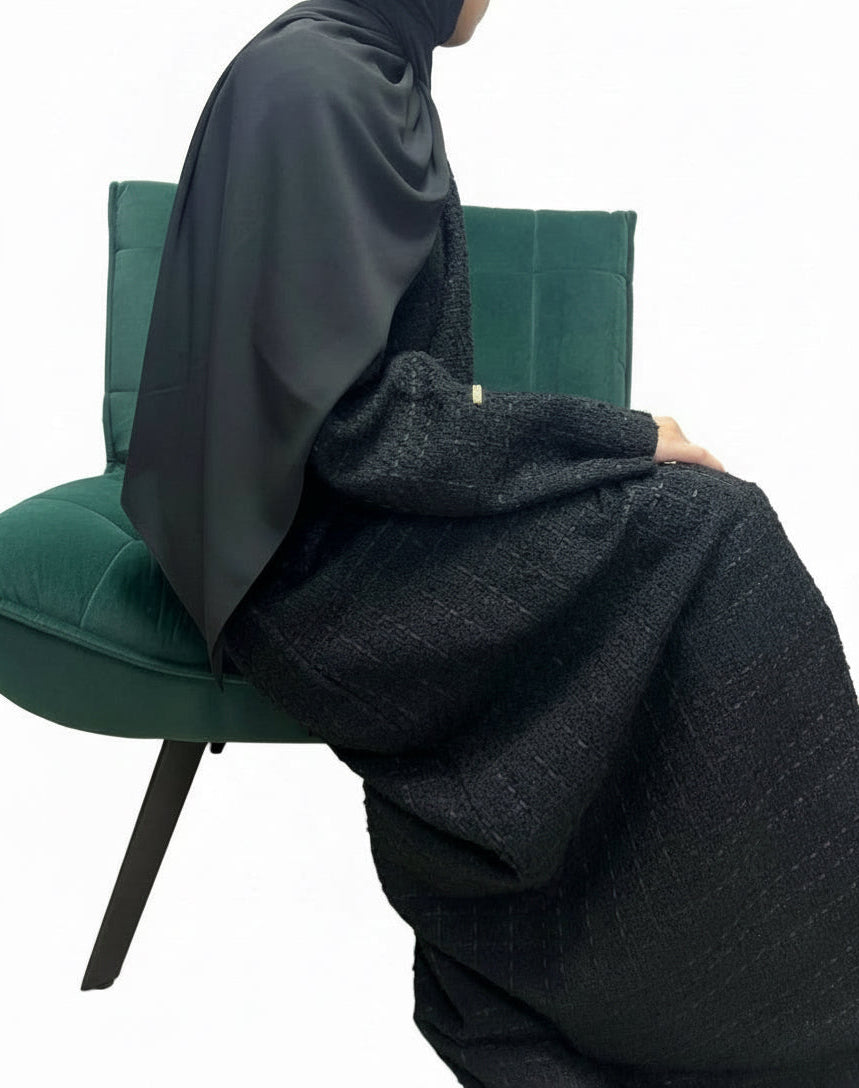 Noor Tweed Abaya - with pockets