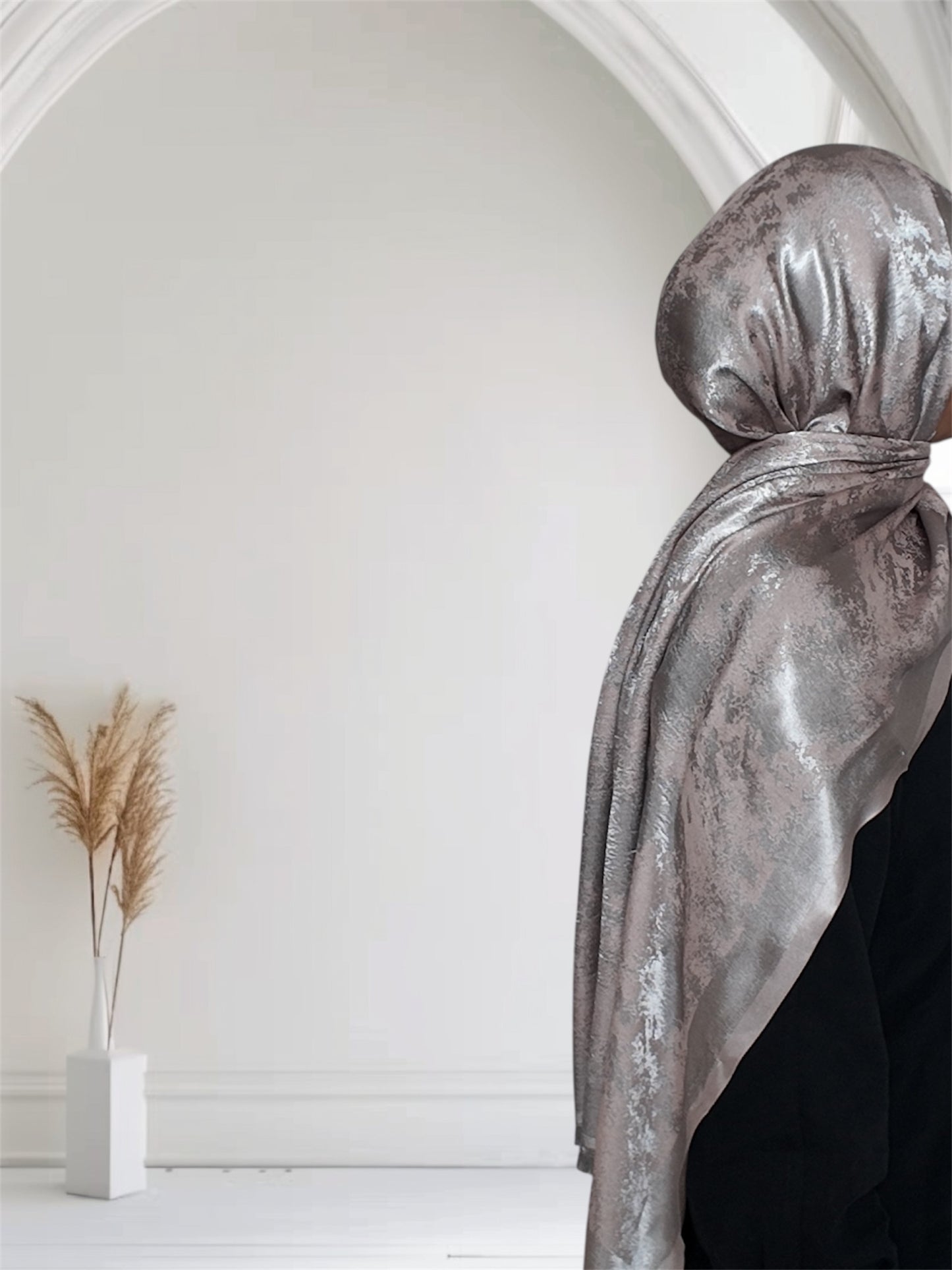 Shimmering Stain Effect Long Hijab