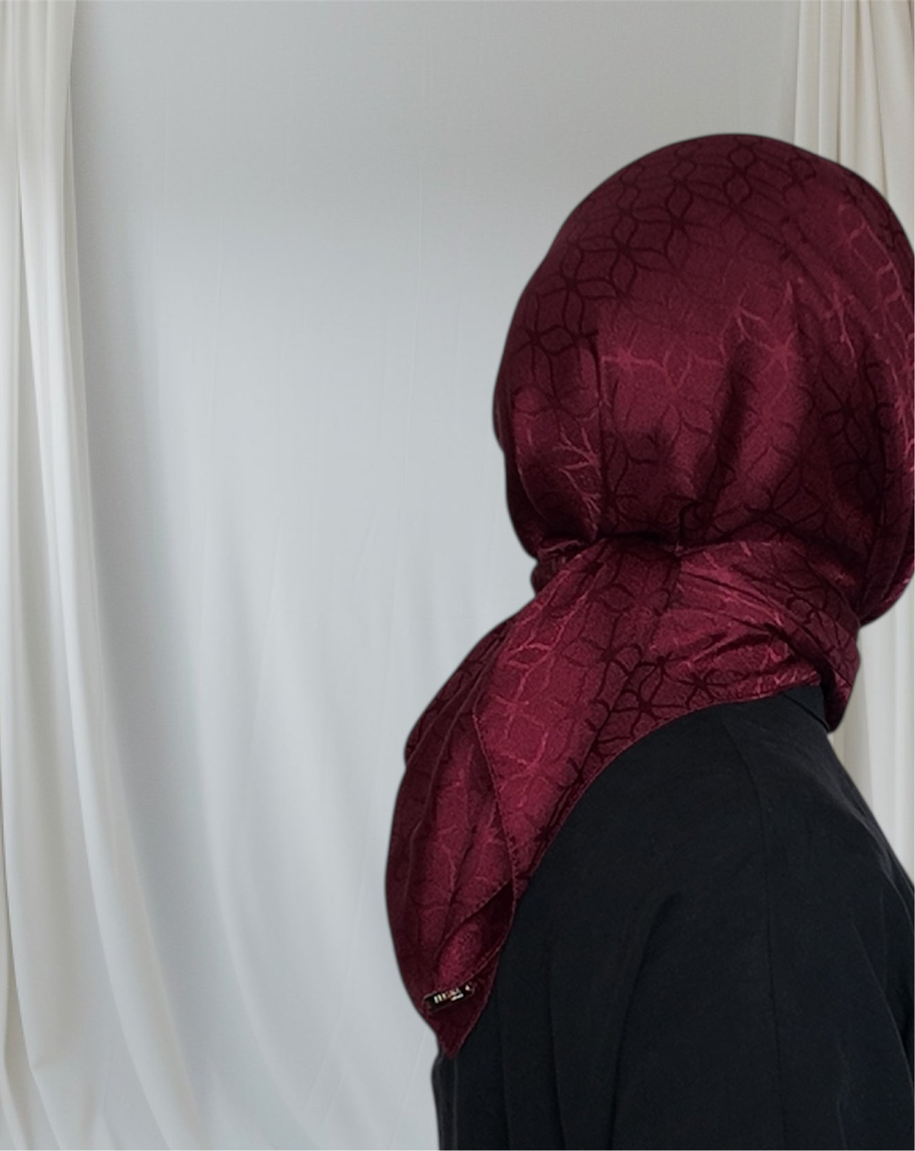Petal Jacquard Square Hijab