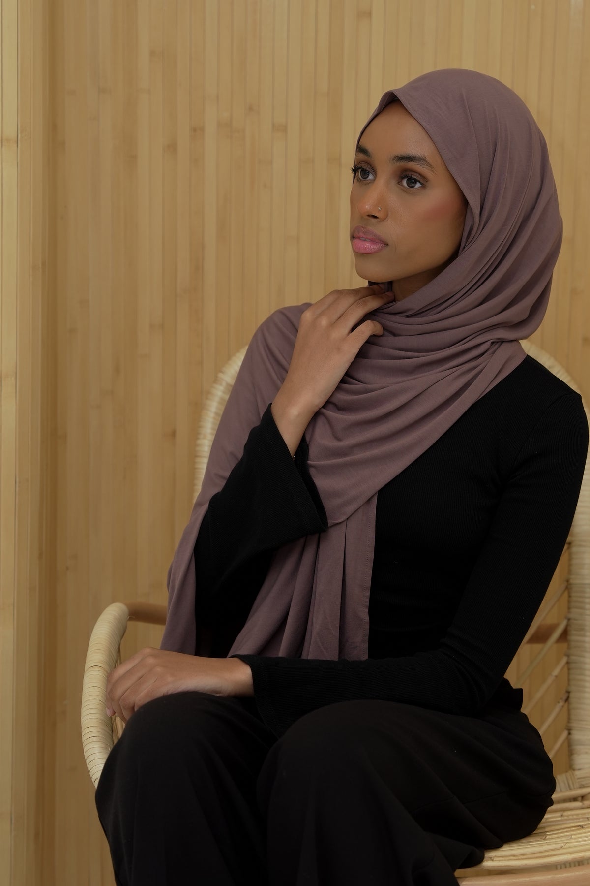 Bamboo Jersey Hijab Mauve
