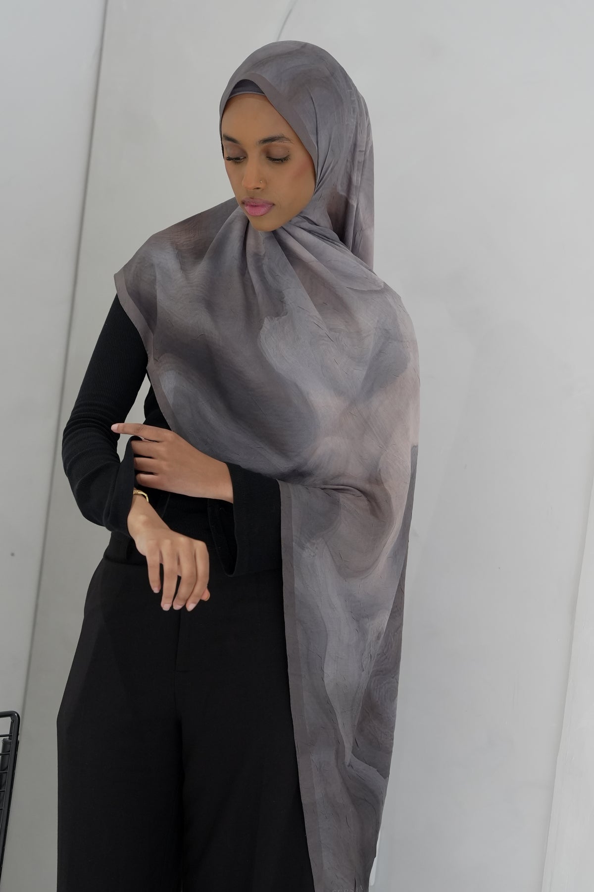 Marble Sahara Crushed Hijab Sky