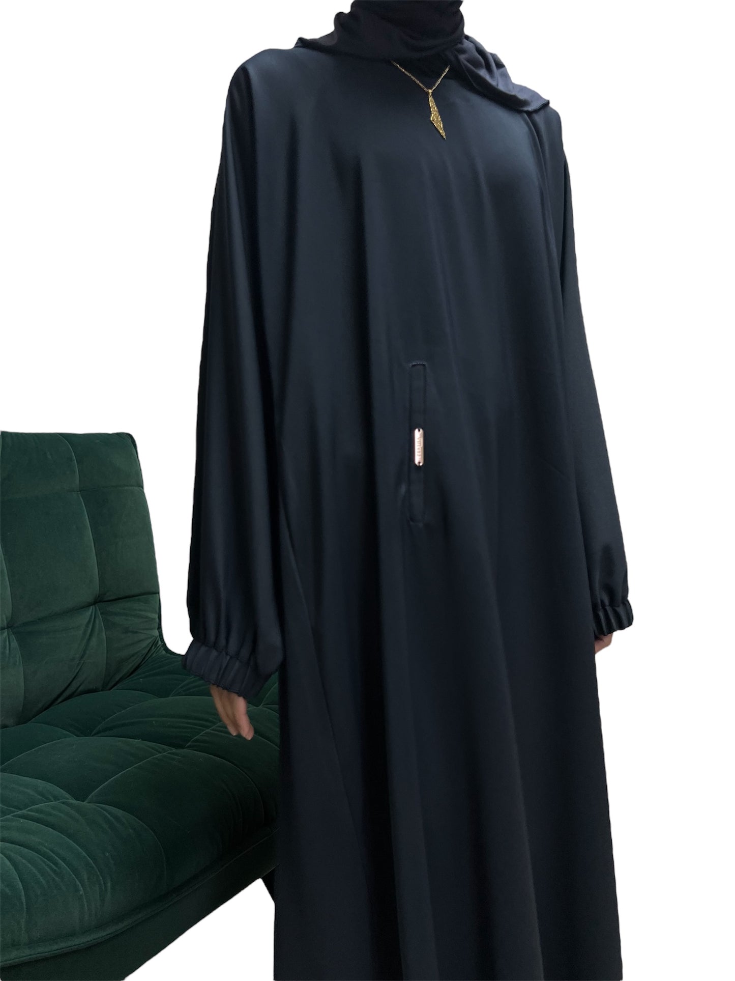 Hala Navy Abaya with Front Pocket