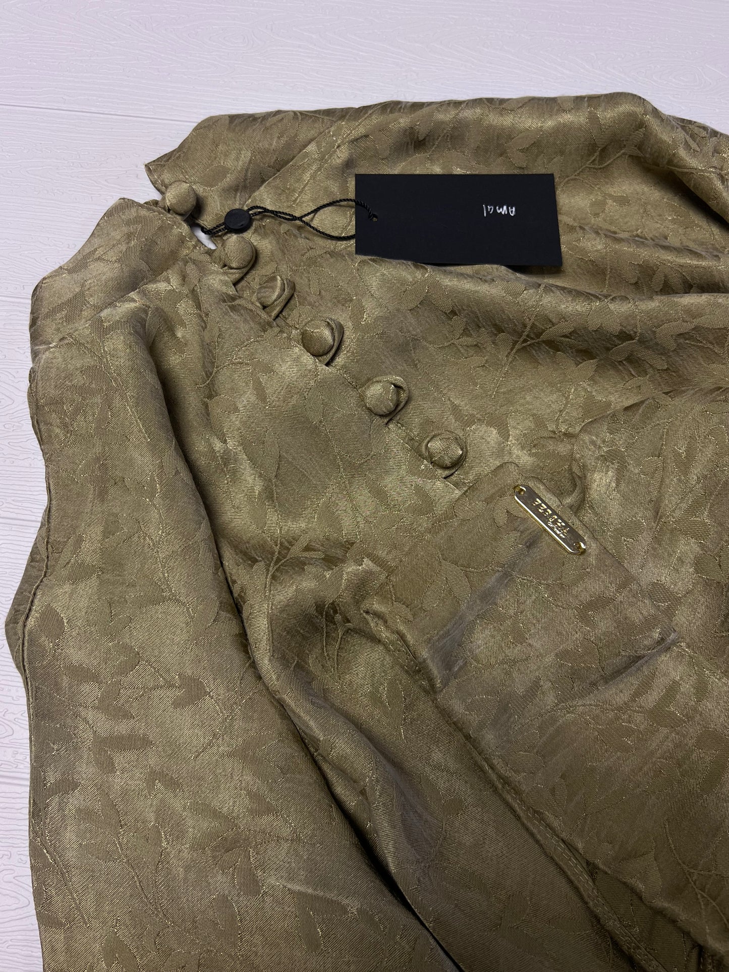 Amal kupra Abaya with Pockets Antique Gold