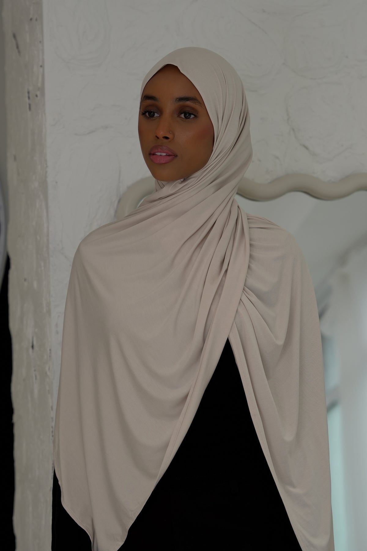 Bamboo Jersey Hijab Butter Cream