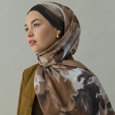 Khadija Marble effect Printed Hijab